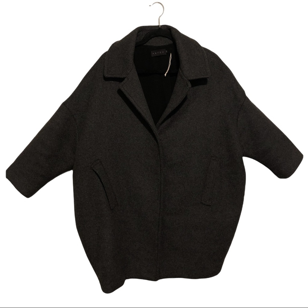 HATCH Wool Collared Coat Jacket Grey Maternity O/S
